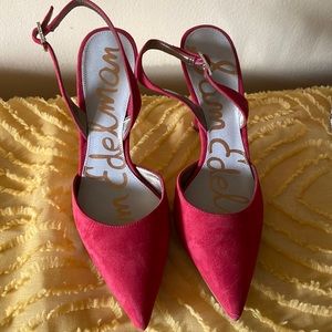 Sam Edelman red suede heels